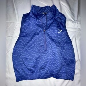 Gymshark Blue Patterned Zip-Up Vest